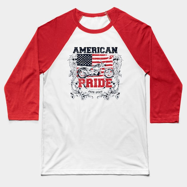 American Pride Baseball T-Shirt by DesignedByFreaks